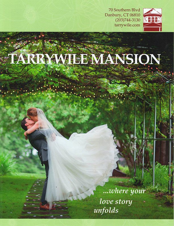 brochure-cover-with-groom-kissing-bride-under-grape-arbor