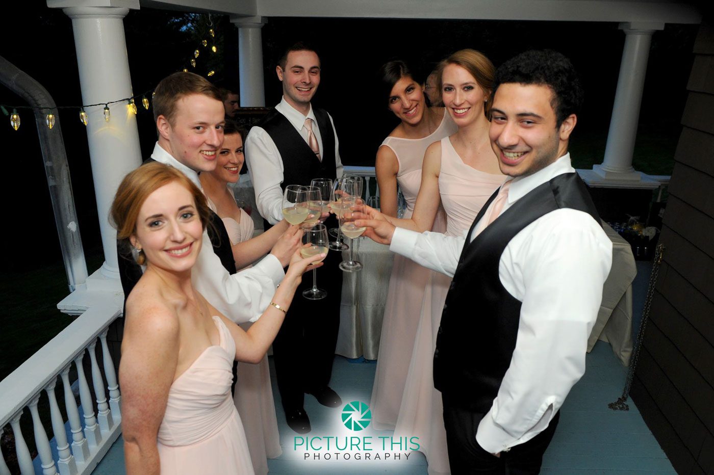 Alumni Wedding Toast alumni-wedding-friends-toast-on-veranda